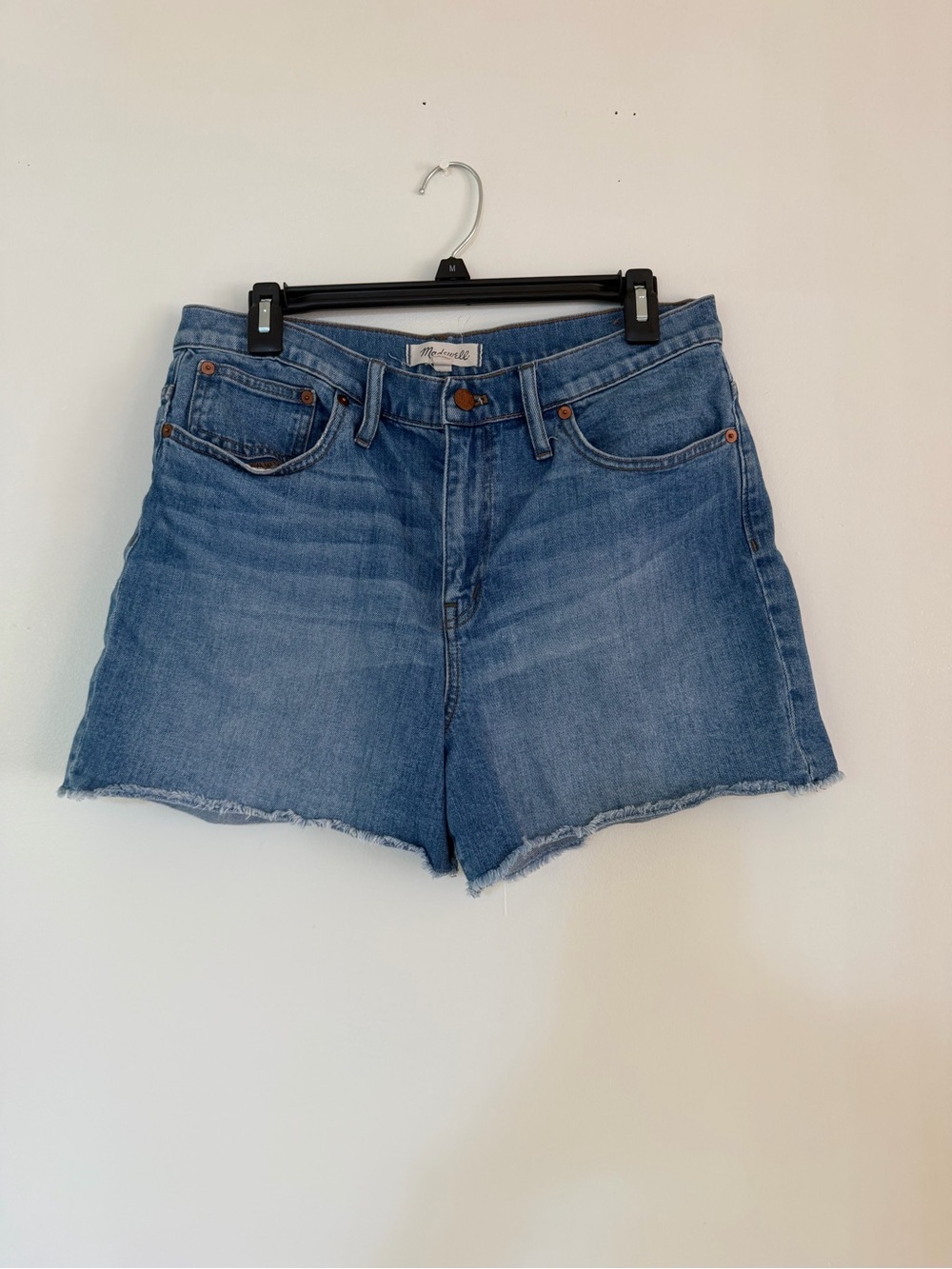 Madewell Light Blue Denim High-Rise Cutoff Shorts